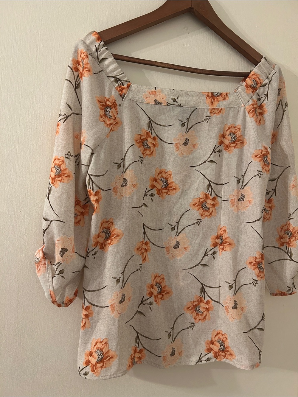 Floral Button-Front Top - Picture 3 of 4